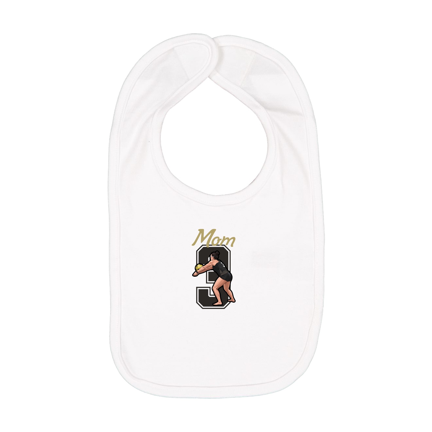 Infant Bib — Mothers Day Shirsey in White