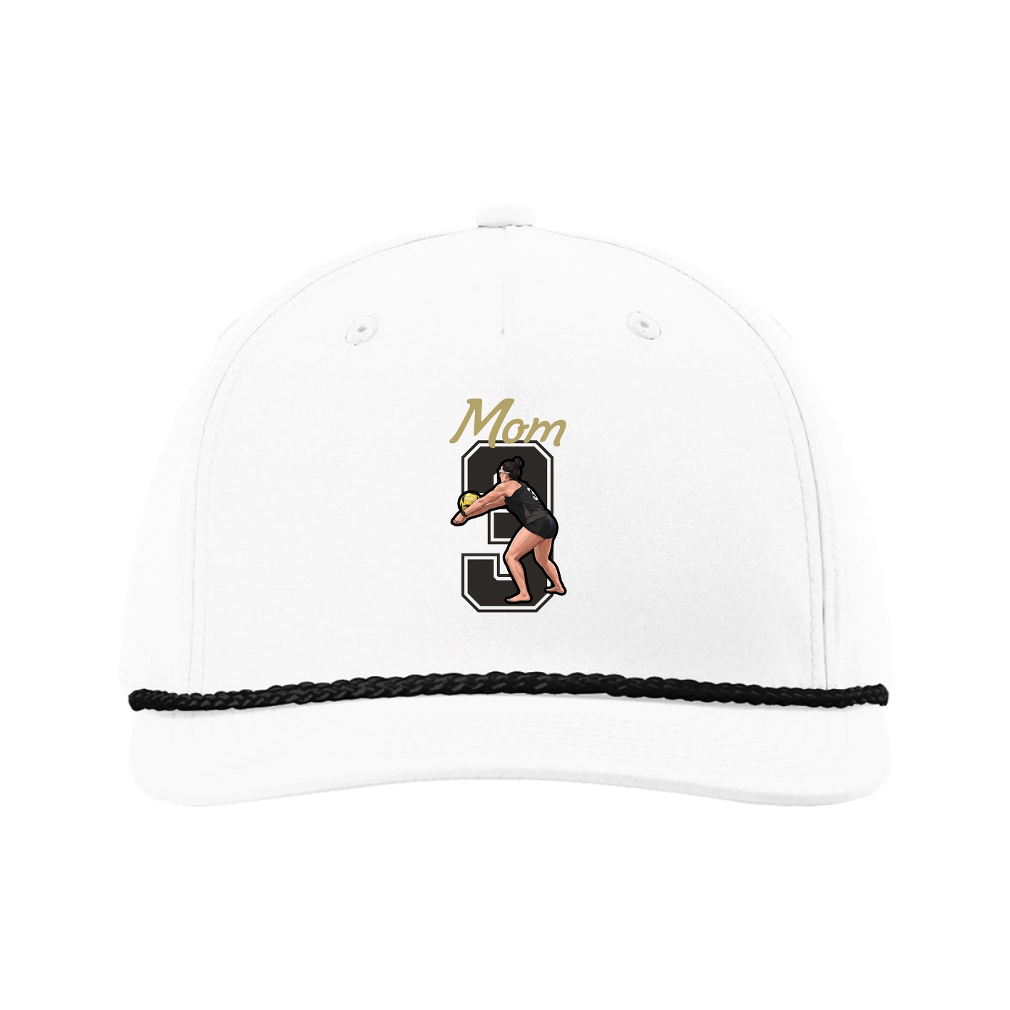 Five-Panel Classic Rope Cap — Mothers Day Shirsey in White