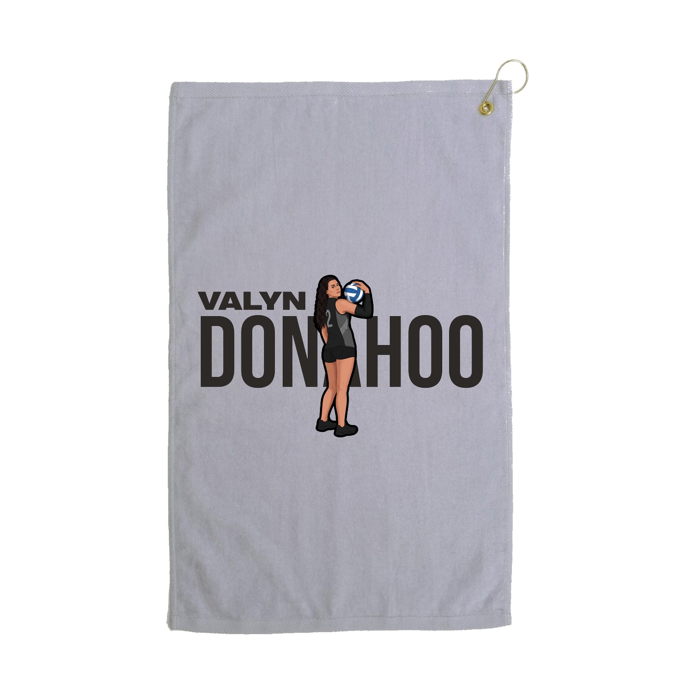 Golf Towel — Player Name in Grey
