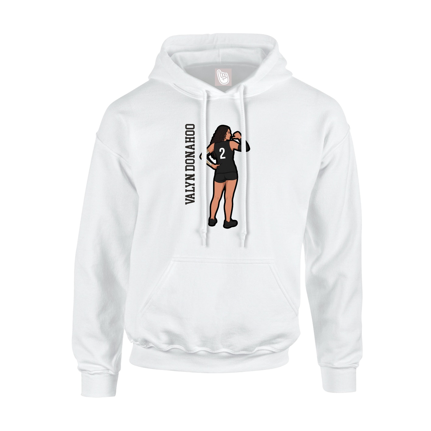 Hoodie — Name Vertical in White