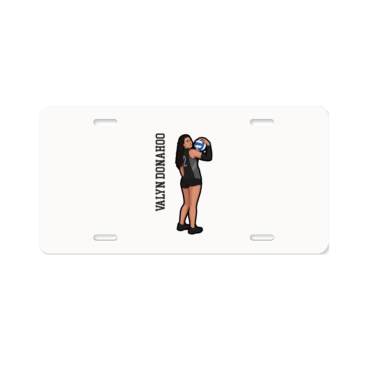 License Plate — Name Vertical in Classic