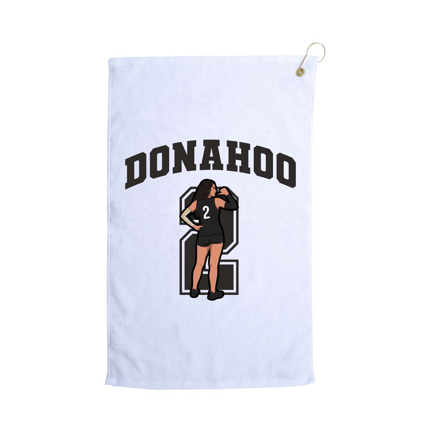 Golf Towel — Number in White