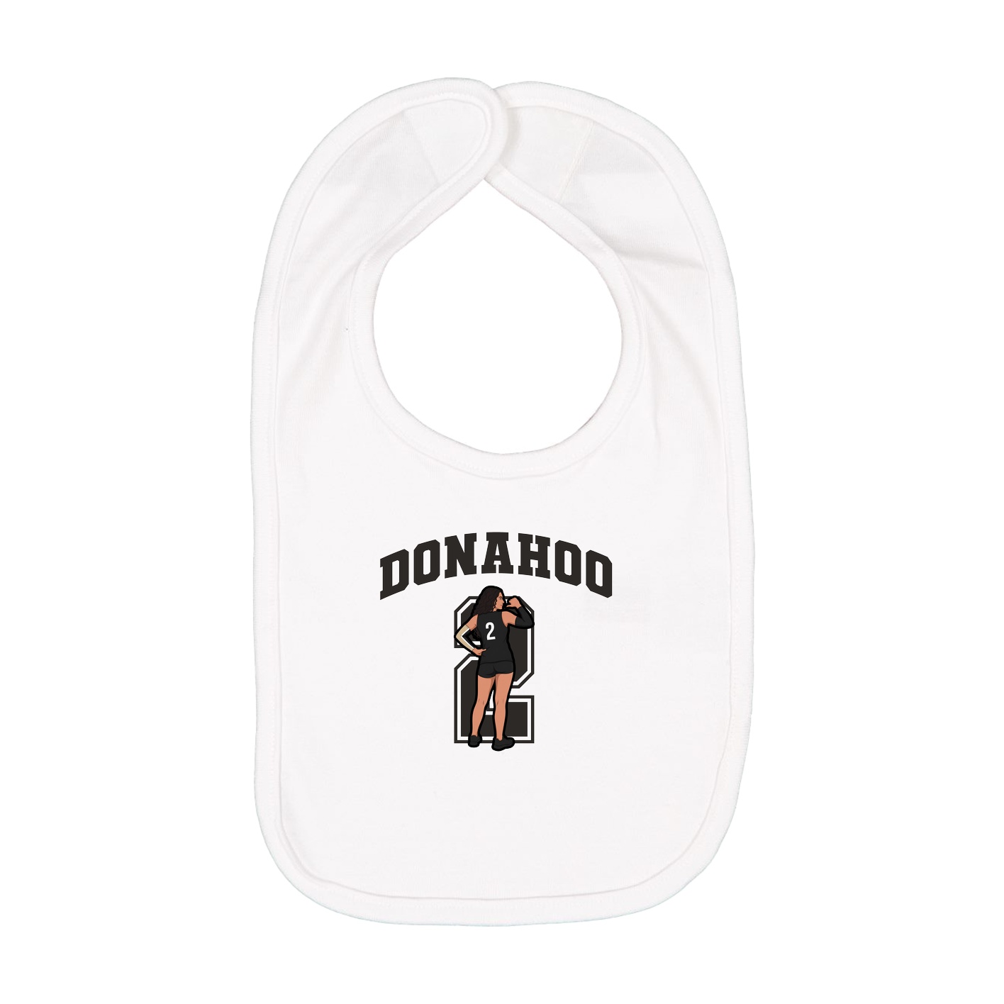 Infant Bib — Number in White