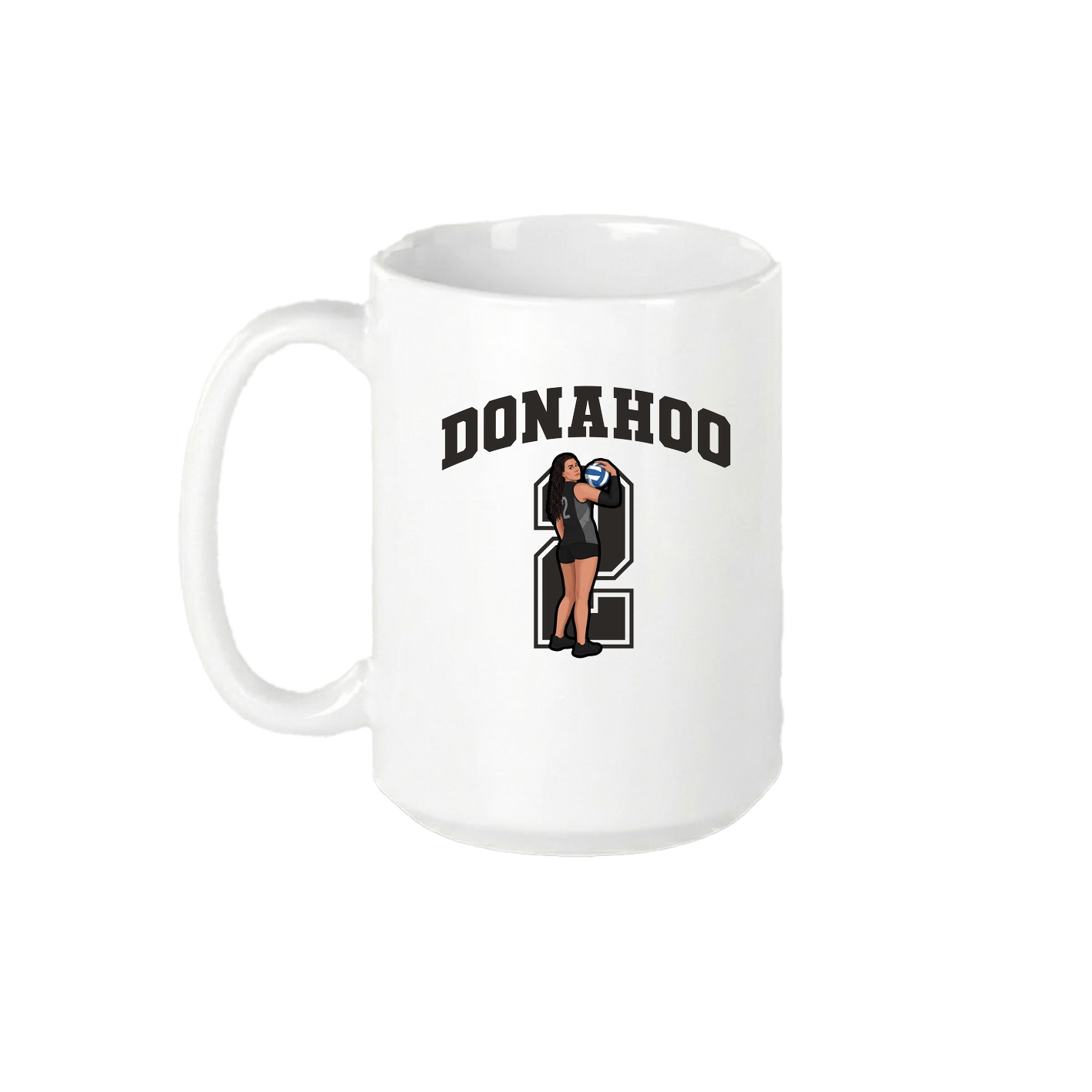 15oz Coffee Mug — Number in White