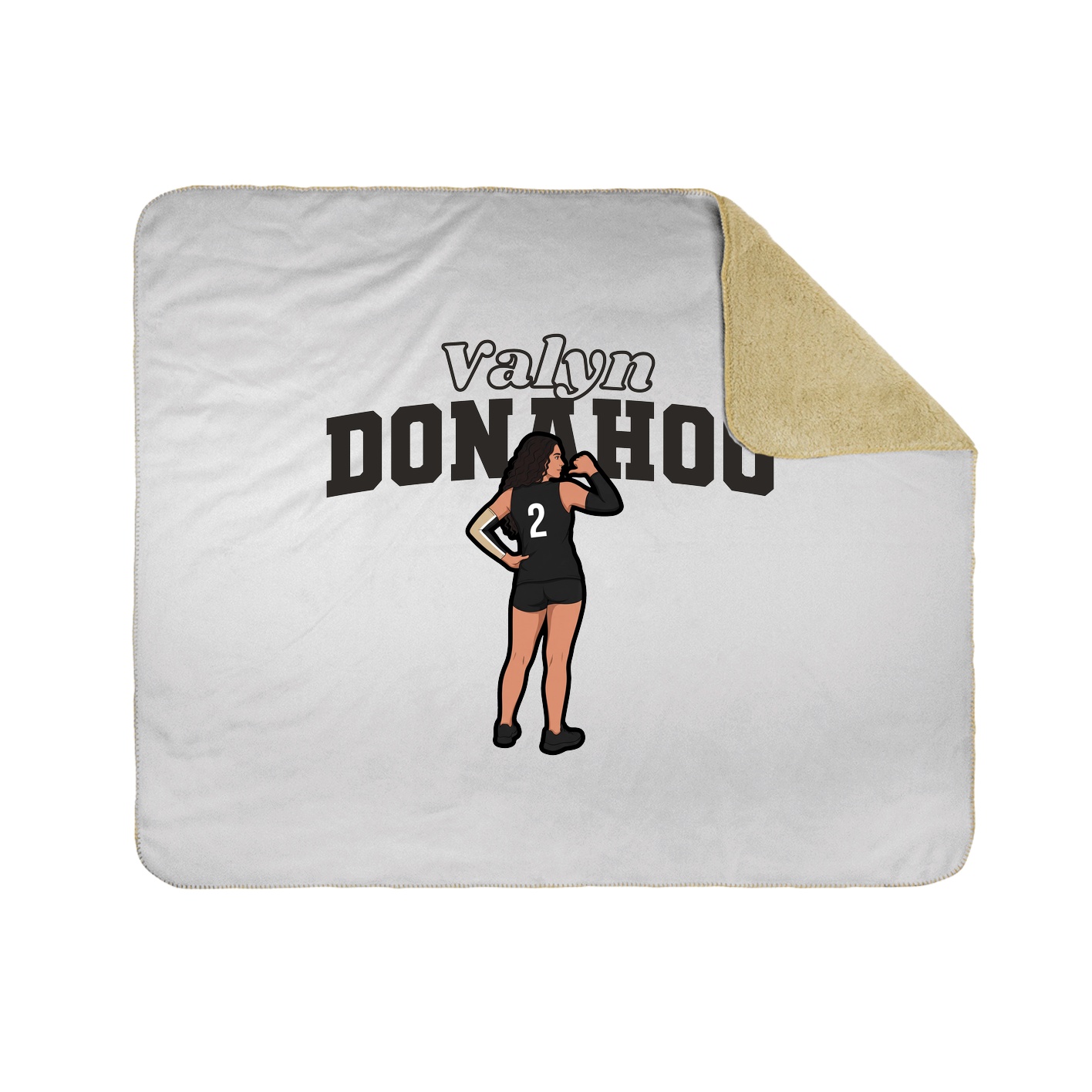 Throw Blanket — Name Arch in White