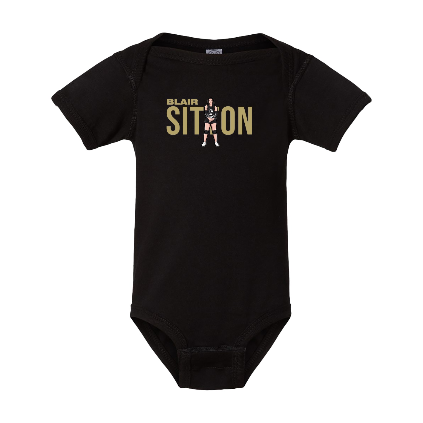 Baby Onesie — Player Name in Black