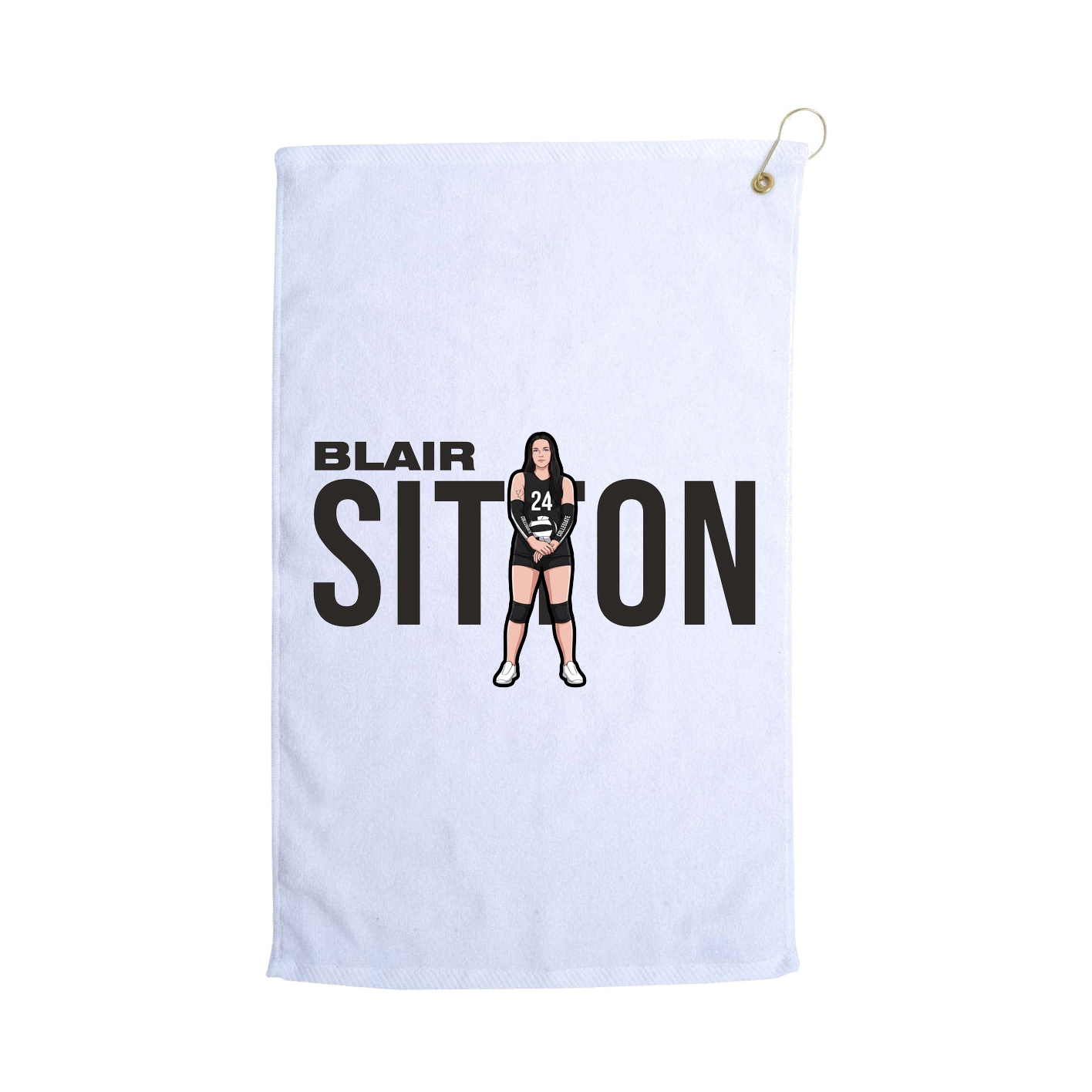 Golf Towel — Player Name in White
