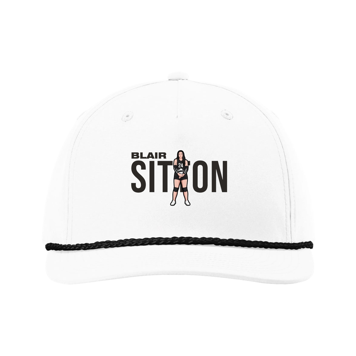 Five-Panel Classic Rope Cap — Player Name in White