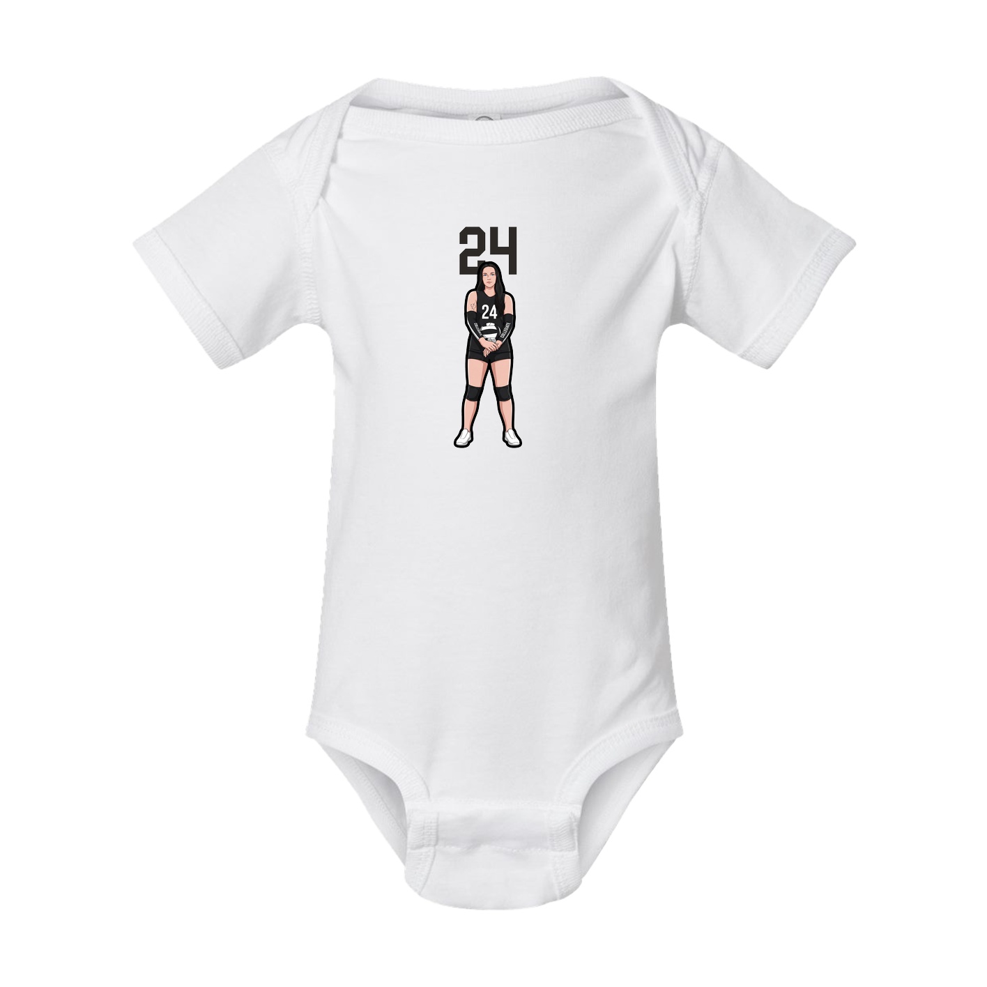 Baby Onesie — Number Top in White
