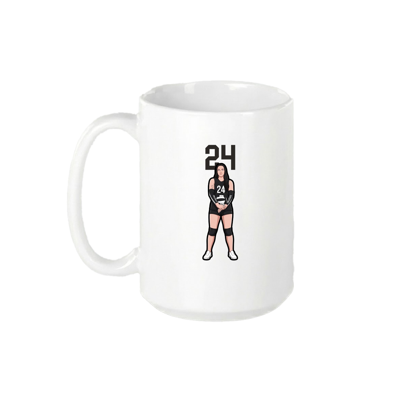 15oz Coffee Mug — Number Top in White
