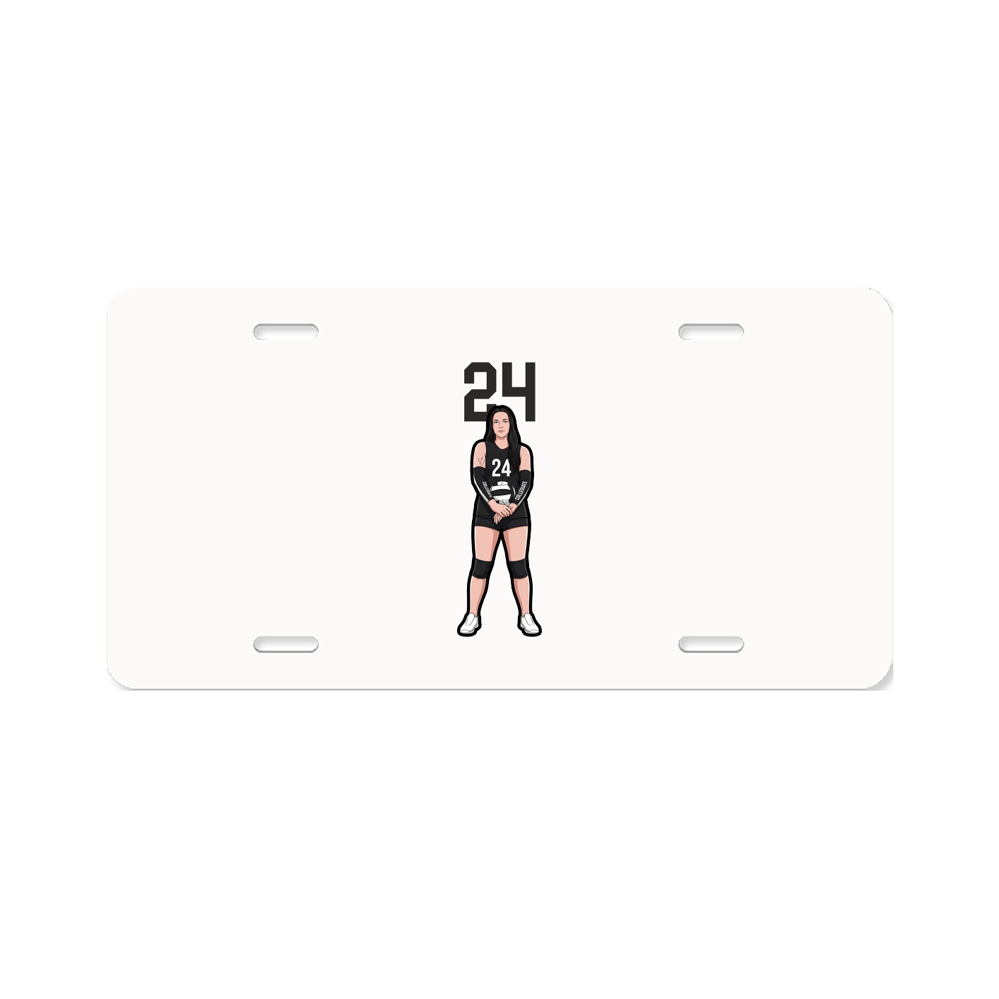 License Plate — Number Top in Classic