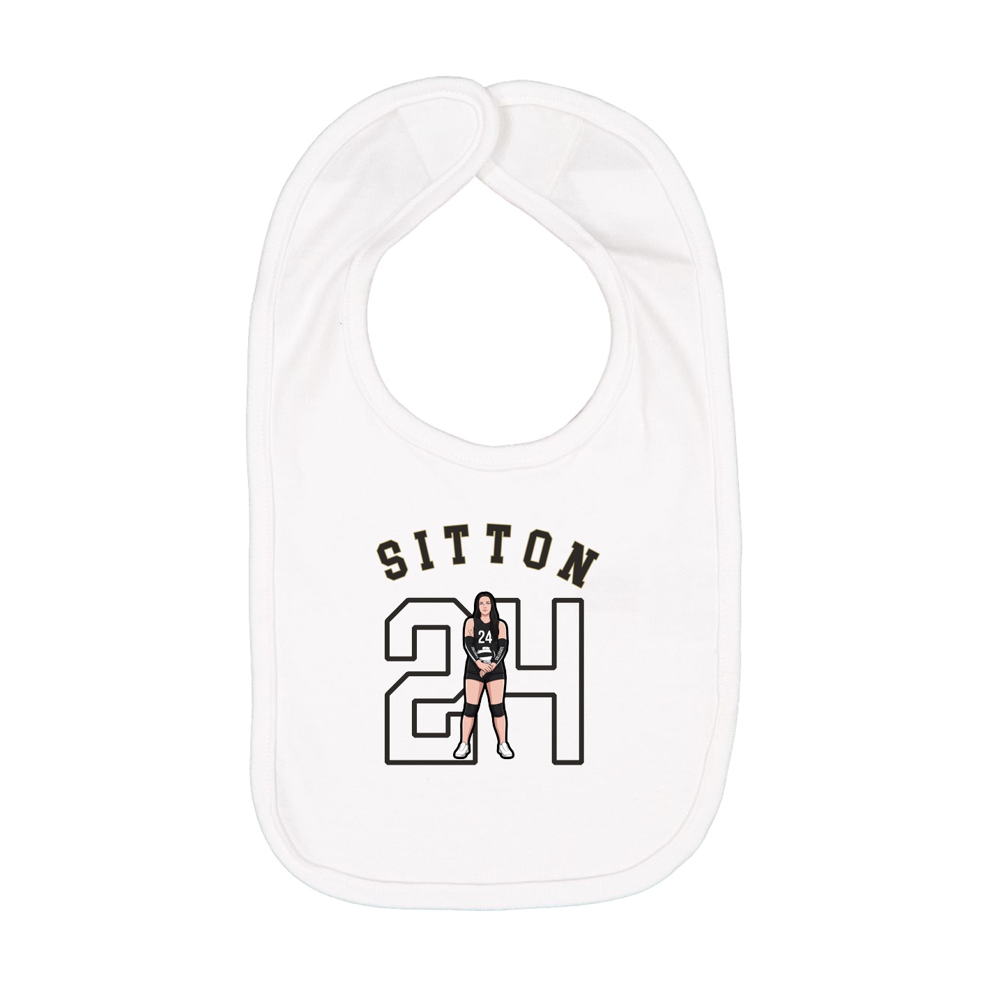 Infant Bib — Shirsey Arch in White