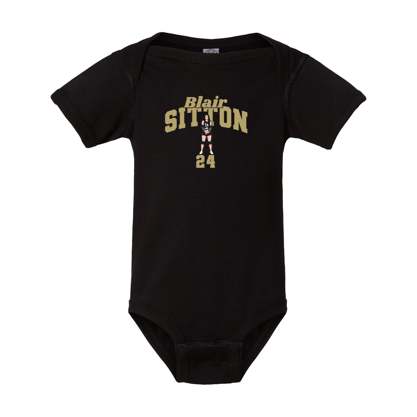 Baby Onesie — Signature Arch in Black