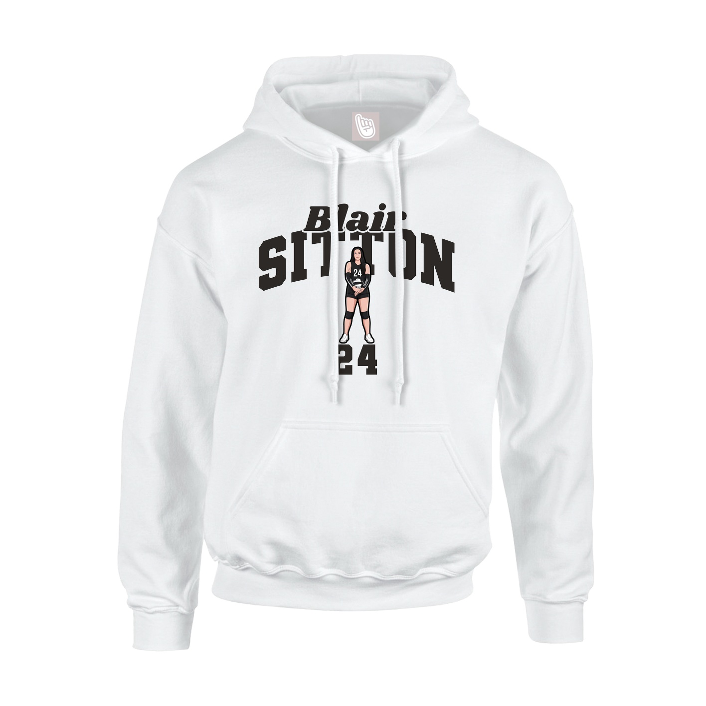 Hoodie — Signature Arch in White
