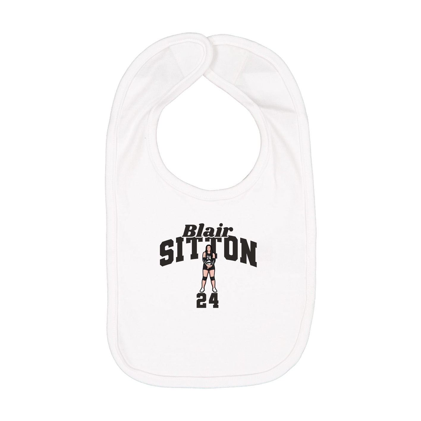Infant Bib — Signature Arch in White