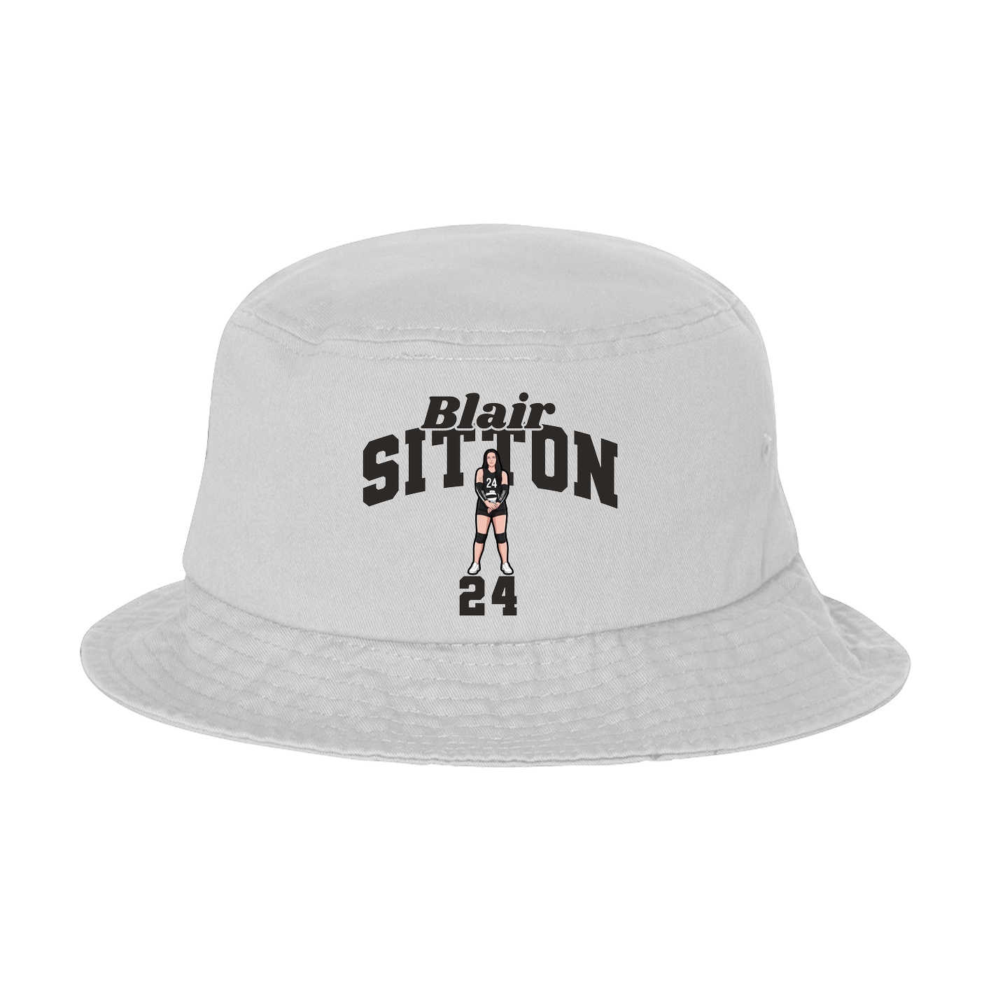 Bucket Cap — Signature Arch in White