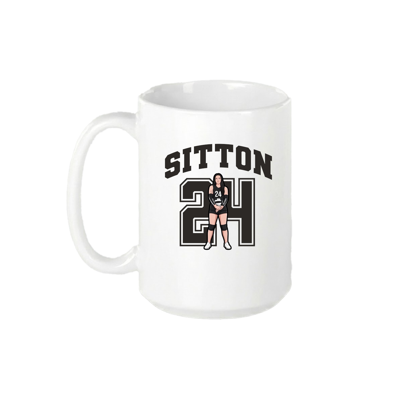 15oz Coffee Mug — Number in White