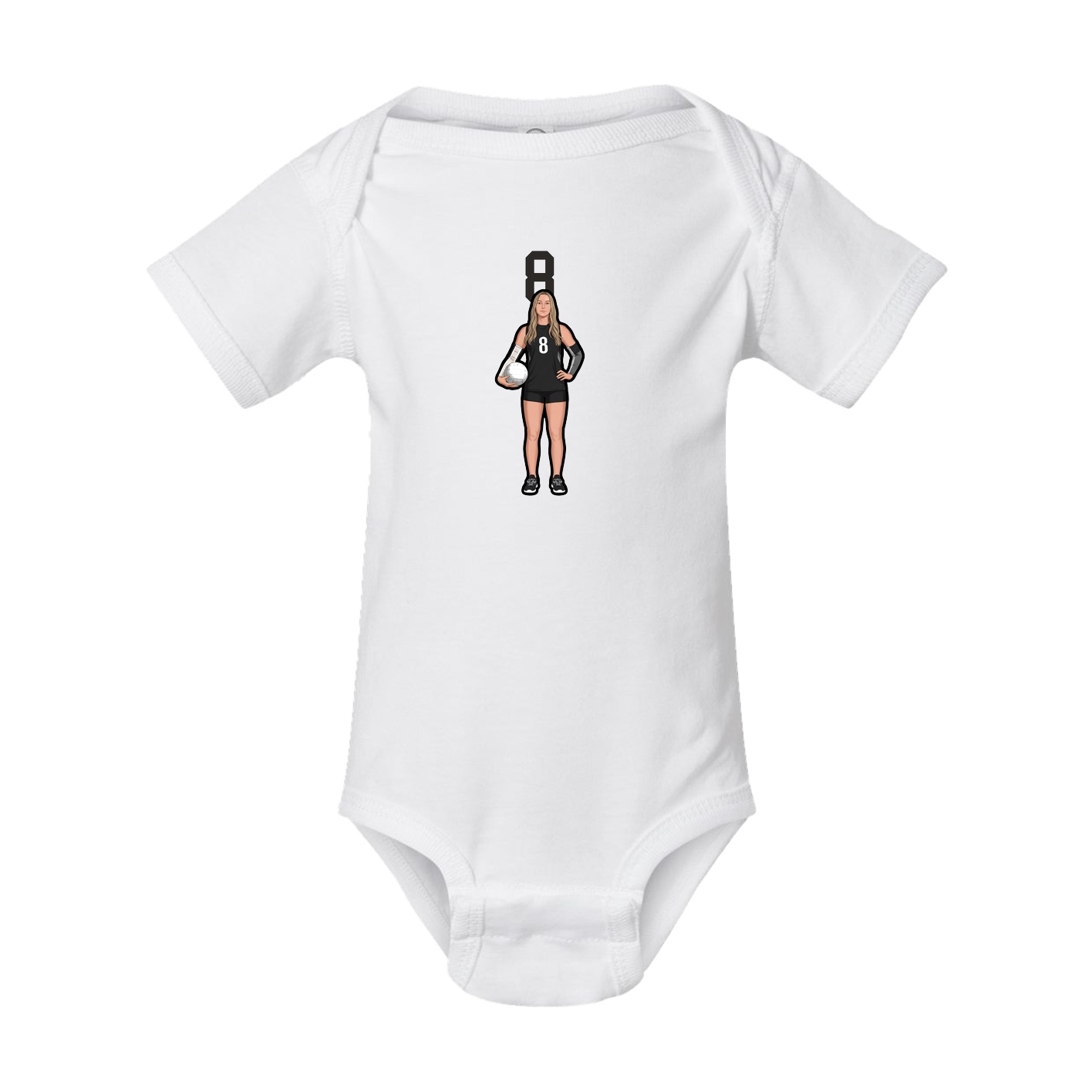 Baby Onesie — Number Top in White