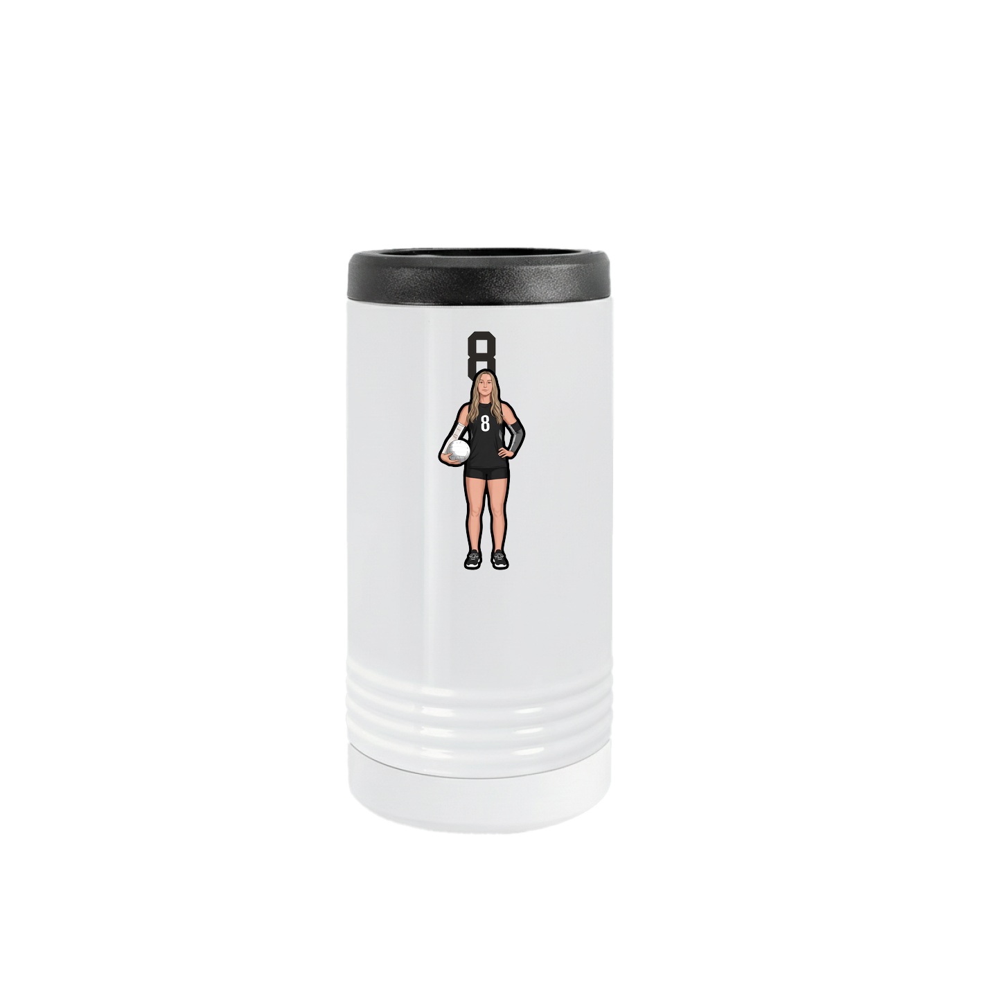 Slim Beverage Holder — Number Top in White