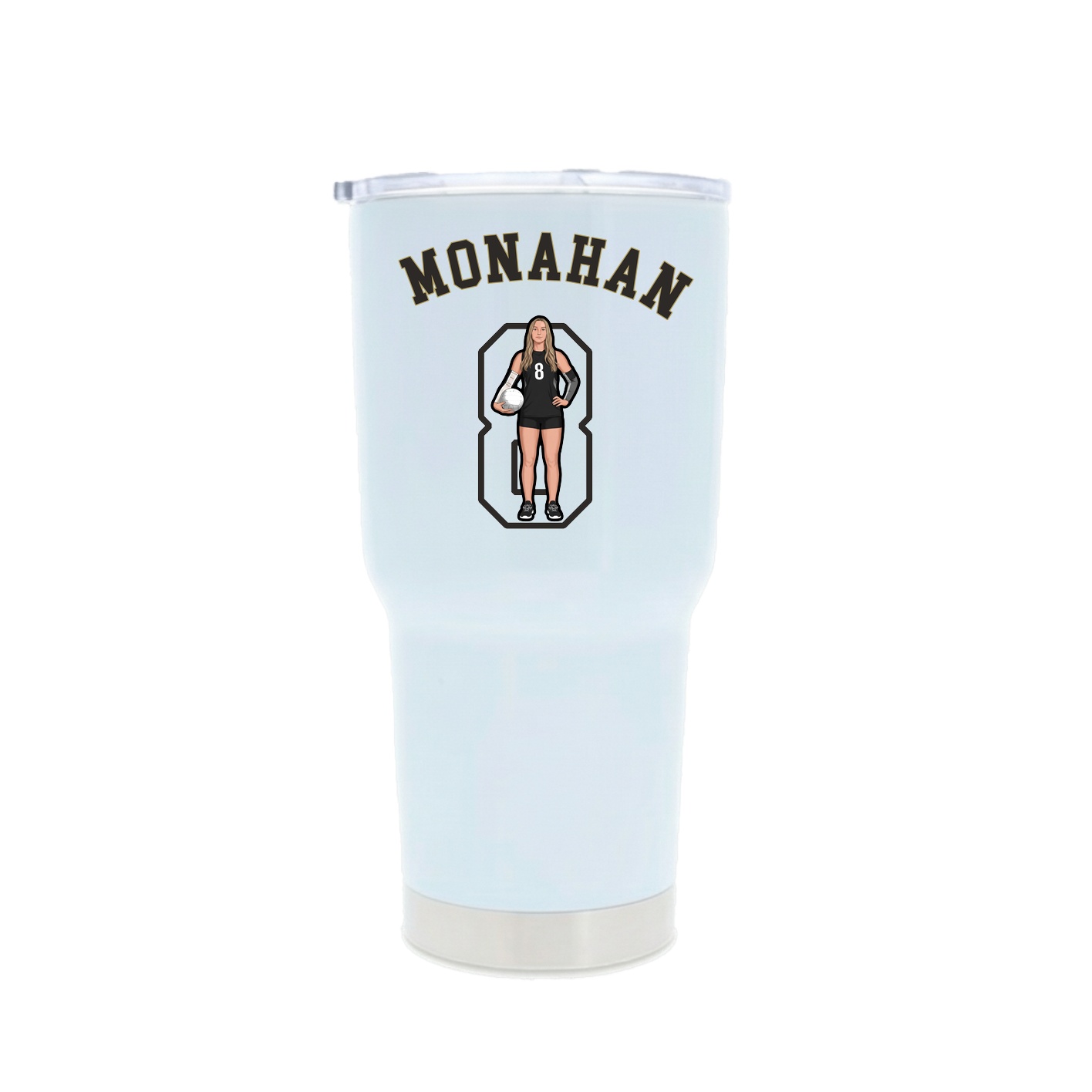 30oz Stainless Steel Tumbler — Shirsey Arch in White