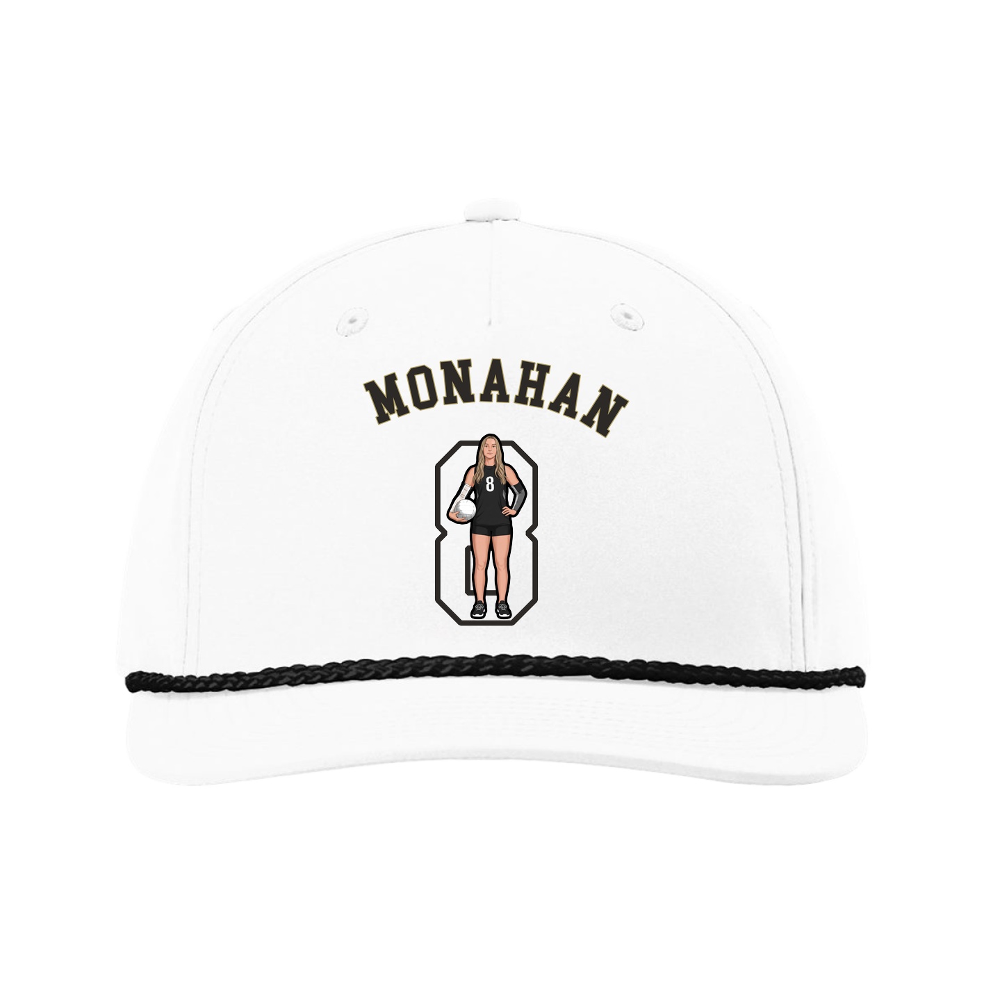 Five-Panel Classic Rope Cap — Shirsey Arch in White