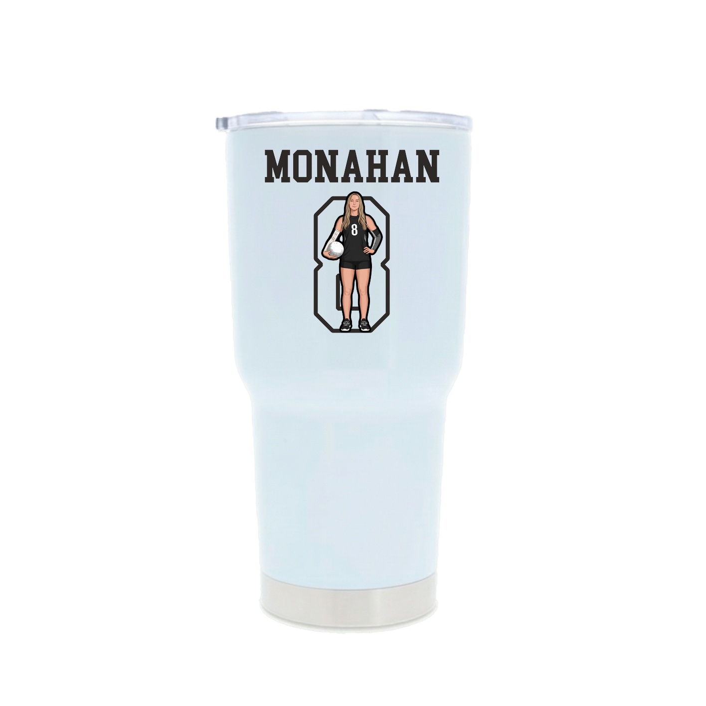 30oz Stainless Steel Tumbler — Shirsey in White