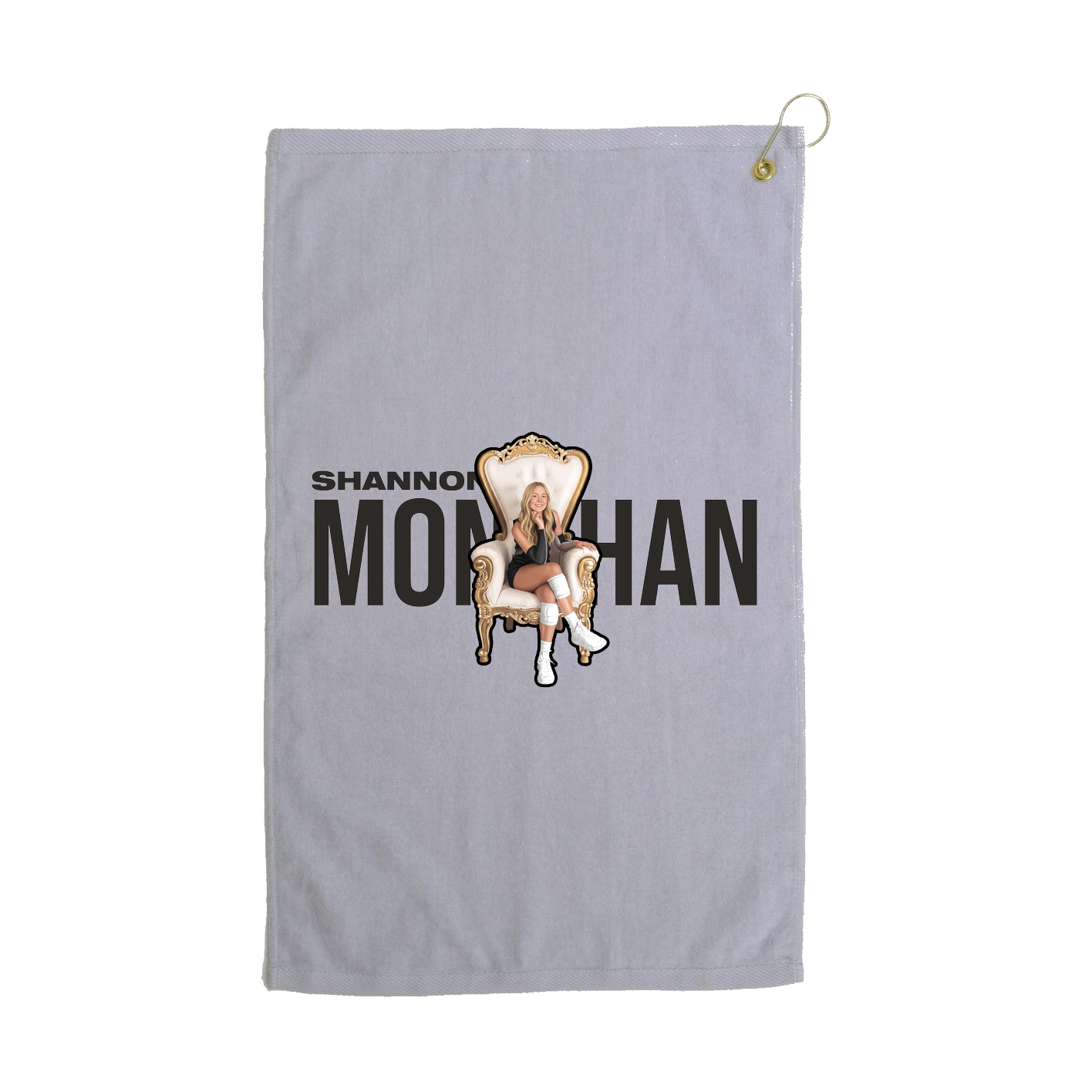 Golf Towel — Player Name in Grey
