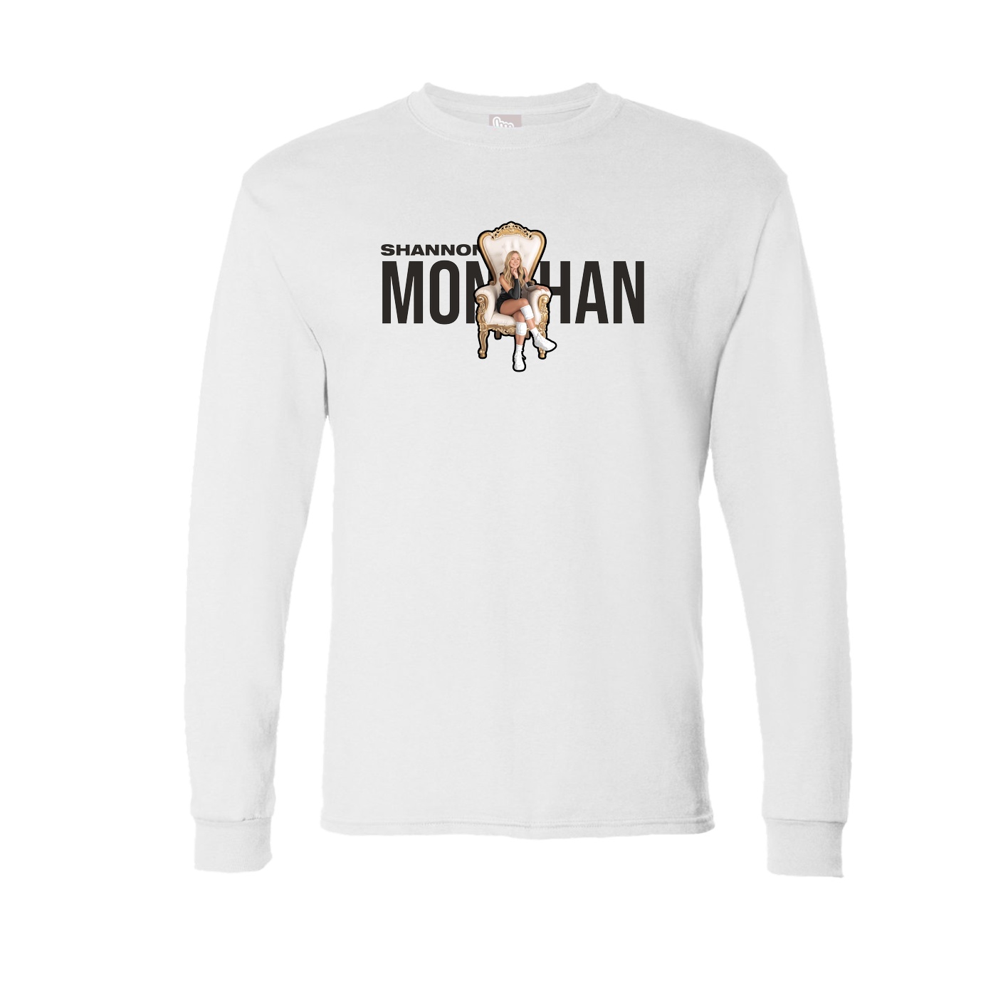 Long Sleeve Tee — Player Name in White