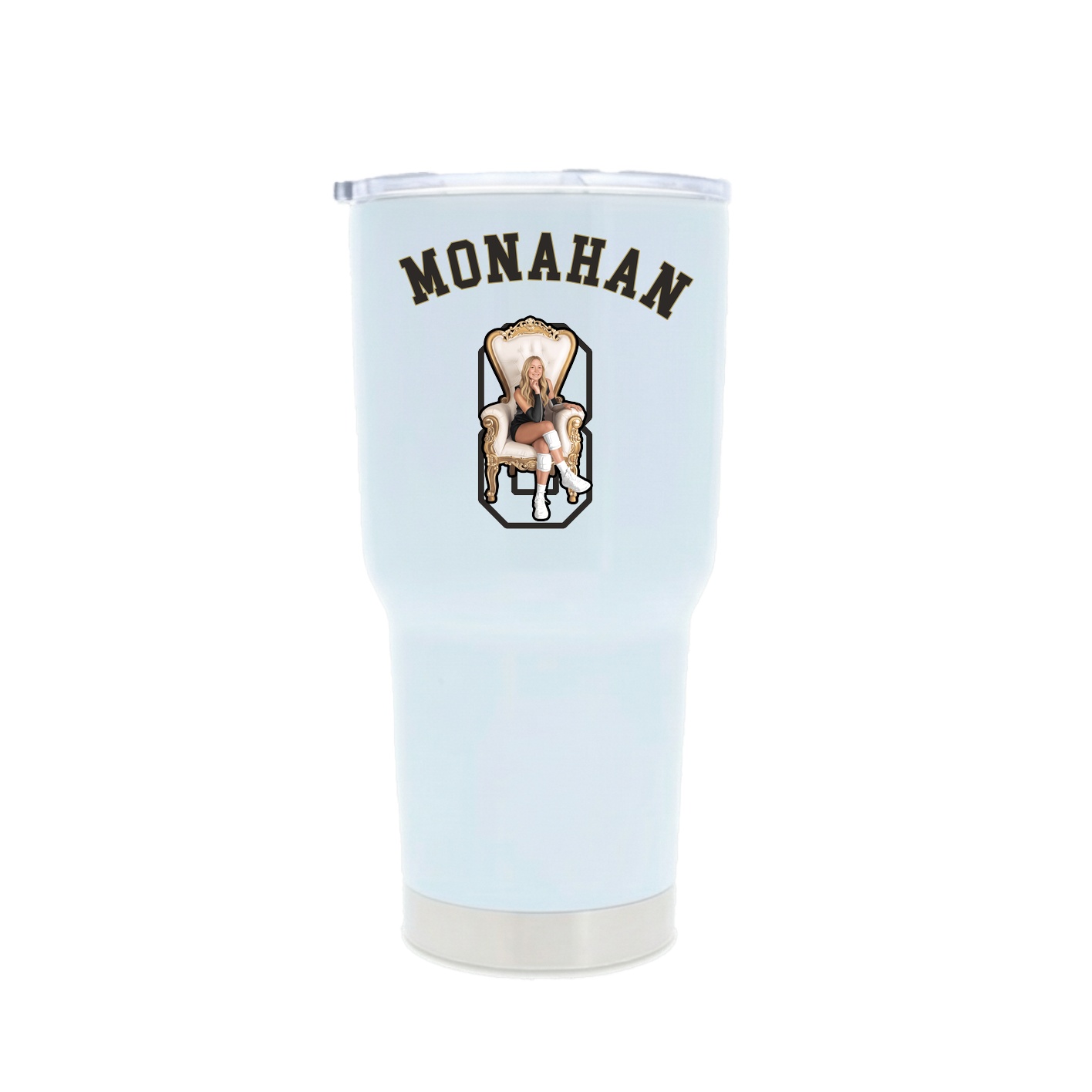 30oz Stainless Steel Tumbler — Shirsey Arch in White