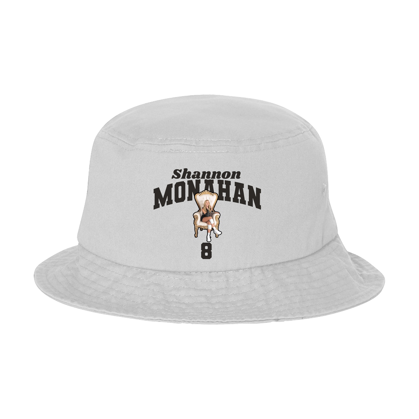 Bucket Cap — Signature Arch in White