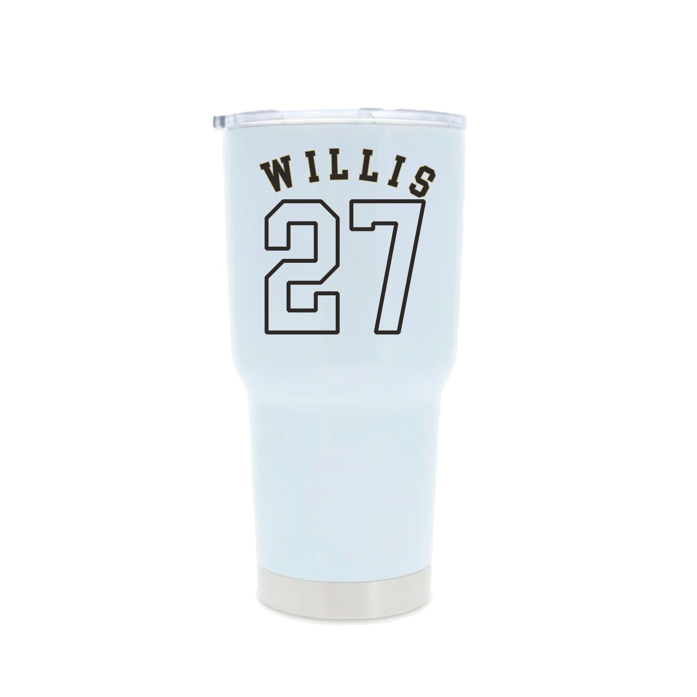 30oz Stainless Steel Tumbler — Shirsey Arch in White
