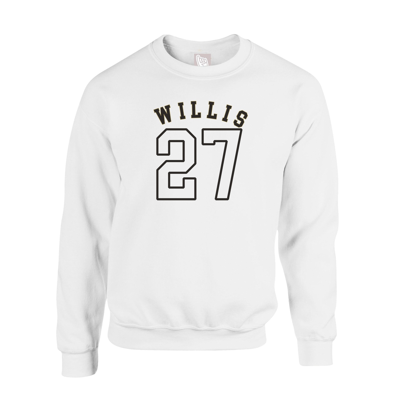 Fleece Crew — Shirsey Arch in White