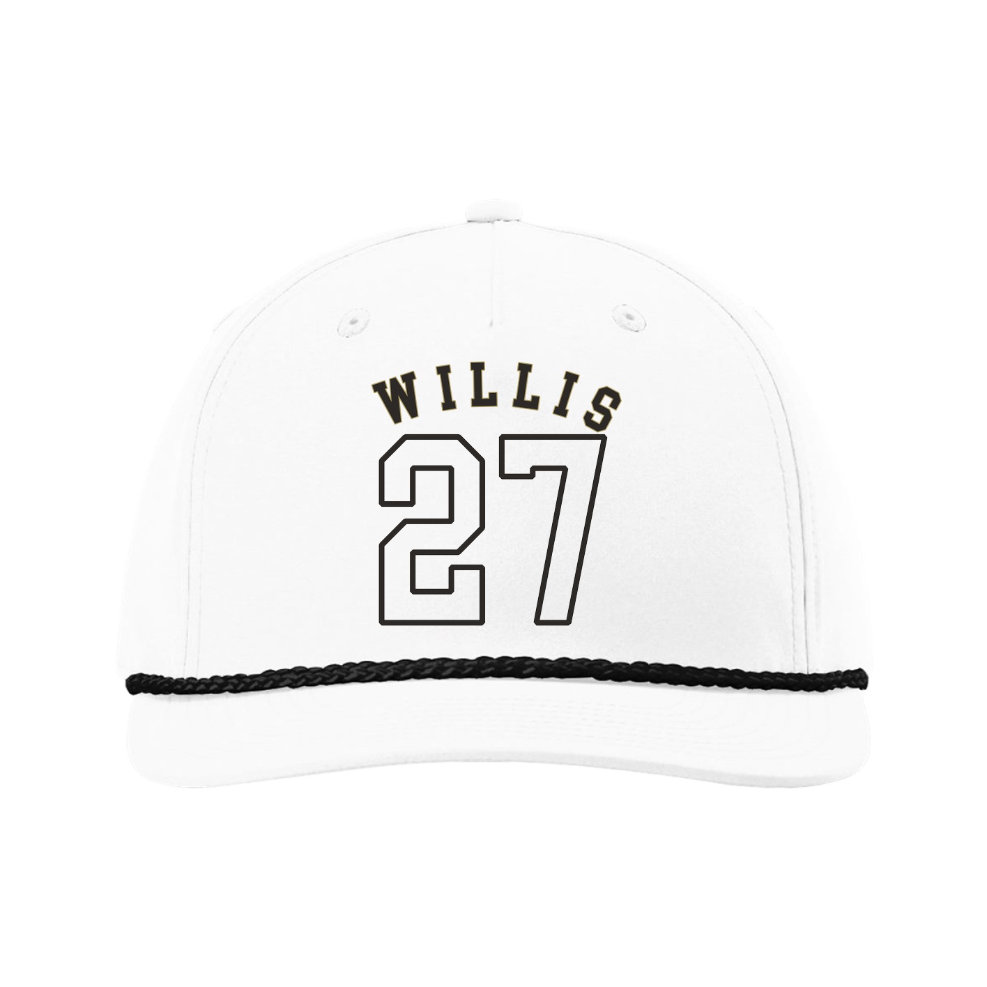 Five-Panel Classic Rope Cap — Shirsey Arch in White