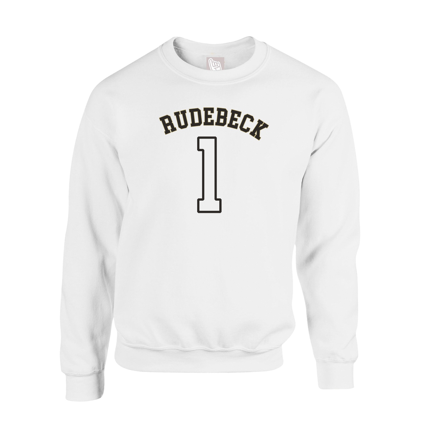 Fleece Crew — Shirsey Arch in White