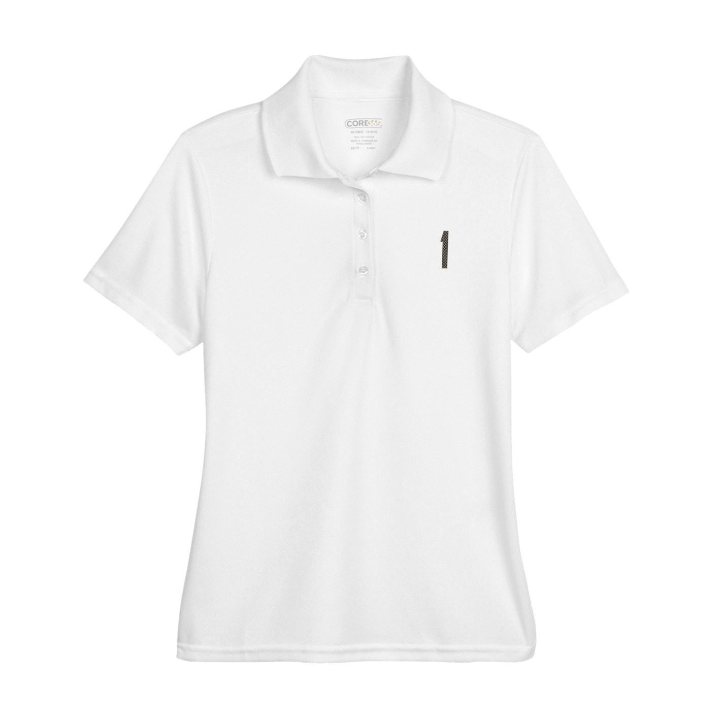 Womens Performance Polo — Front Shirsy in White