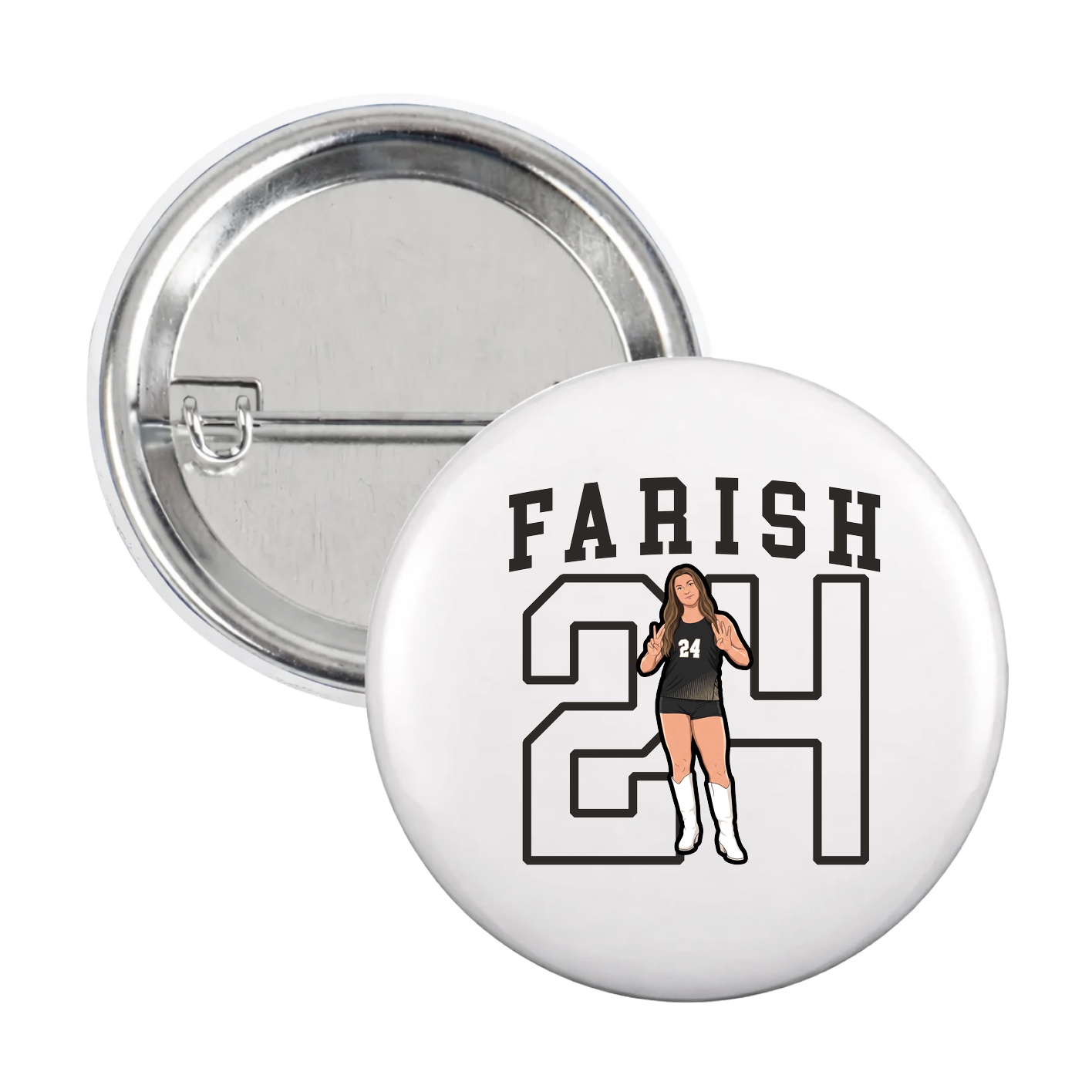 Game Day Button — Shirsey in White