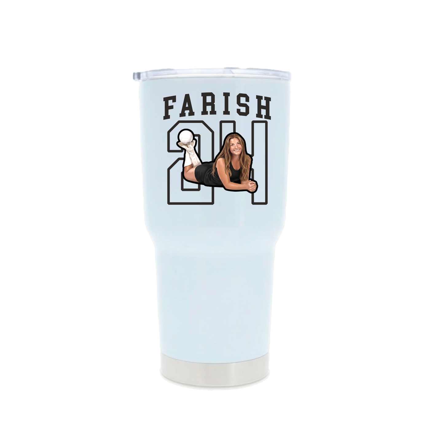 30oz Stainless Steel Tumbler — Shirsey in White