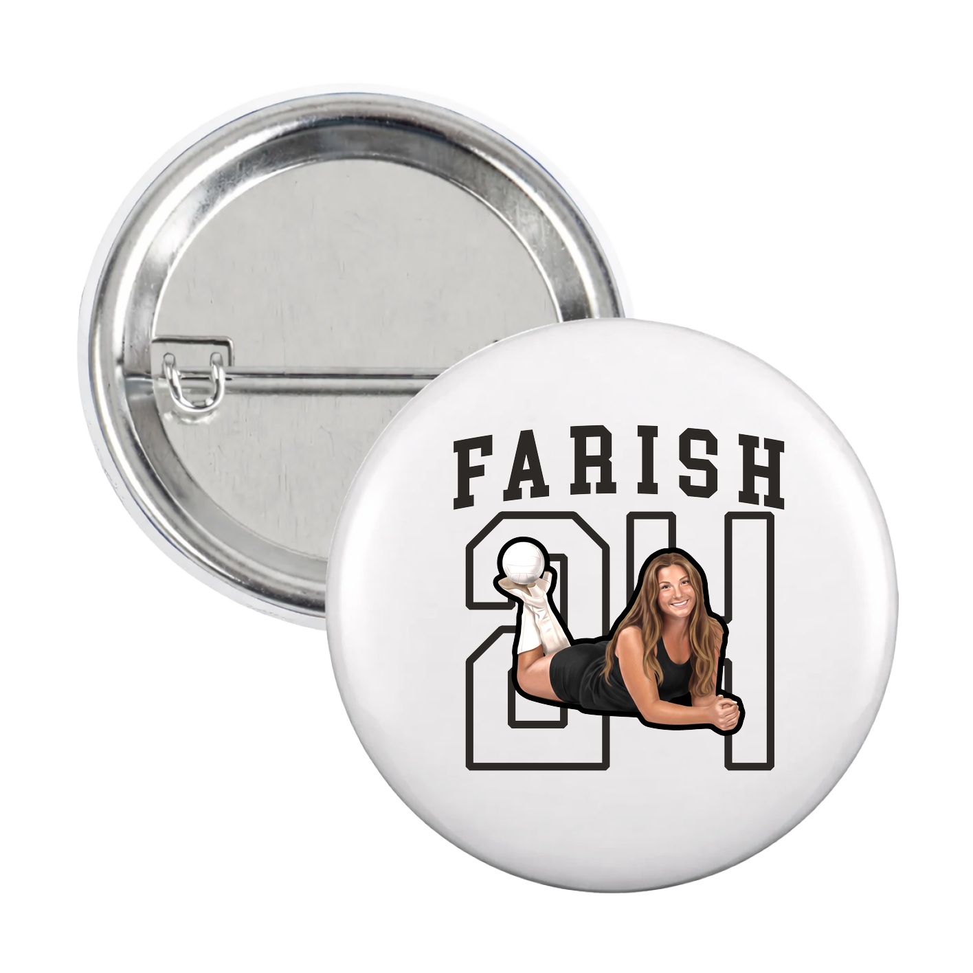 Game Day Button — Shirsey in White
