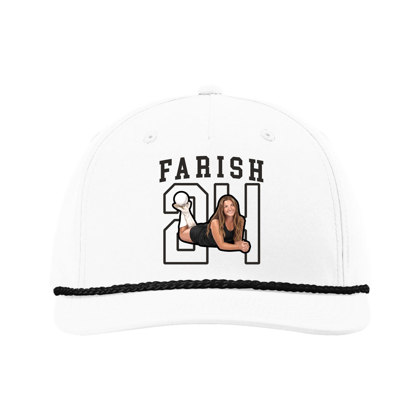 Five-Panel Classic Rope Cap — Shirsey in White