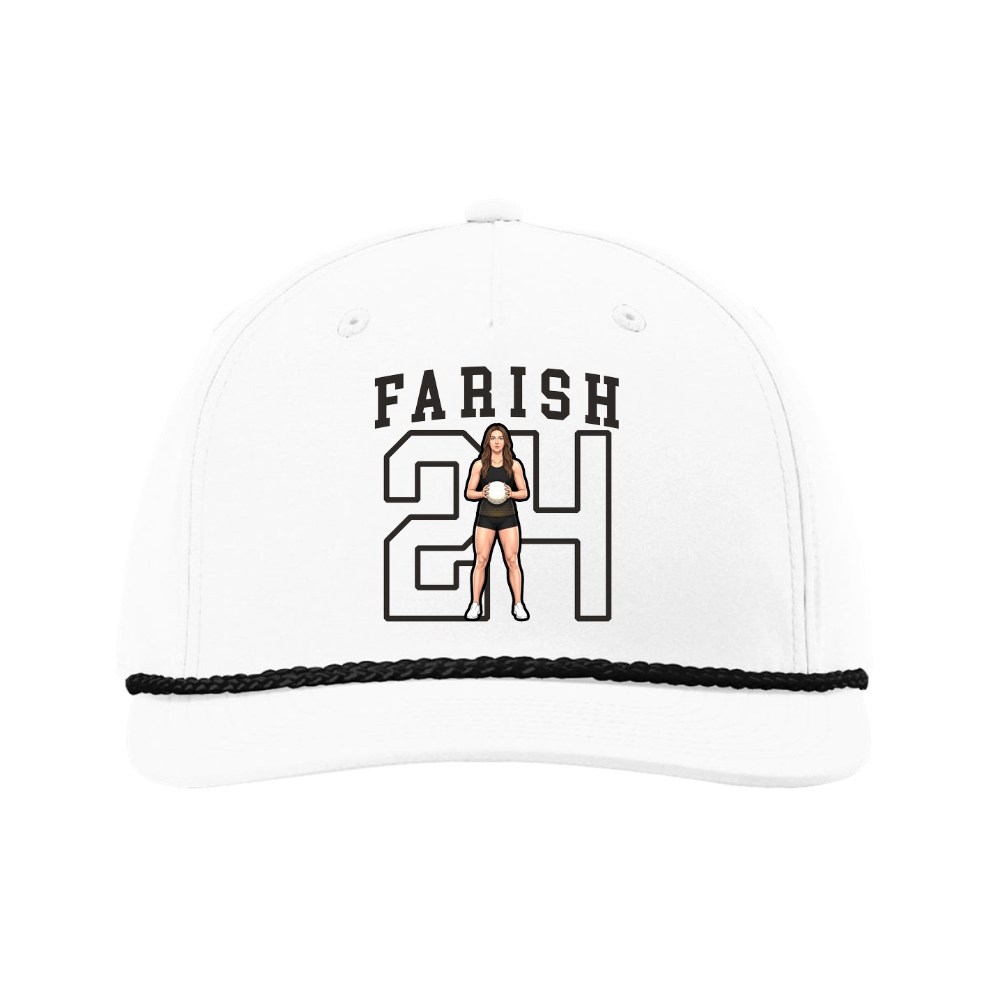 Five-Panel Classic Rope Cap — Shirsey in White