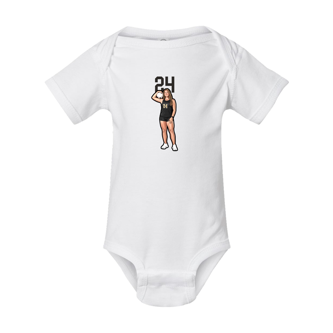 Baby Onesie — Number Top in White
