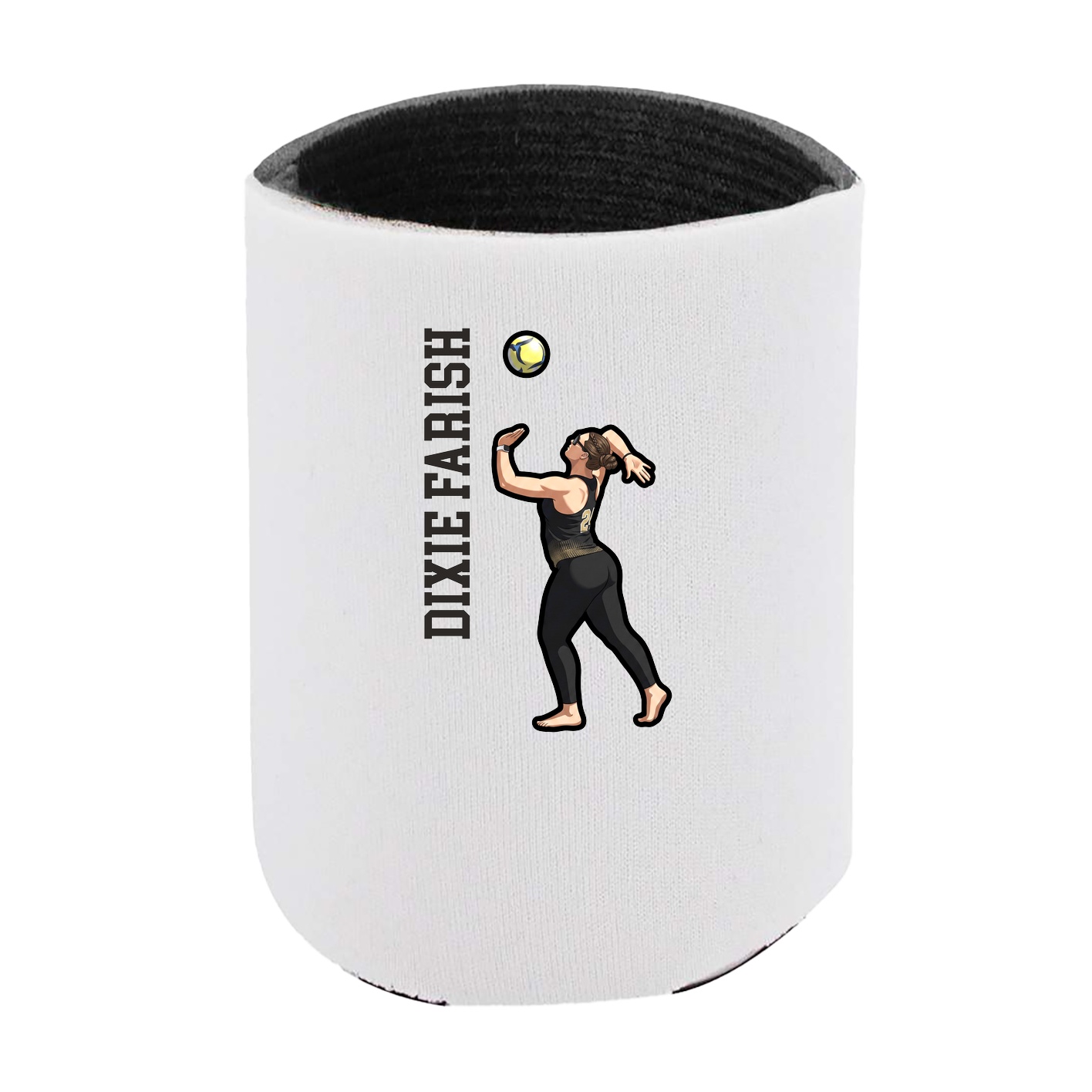 Can Holder — Name Vertical in White