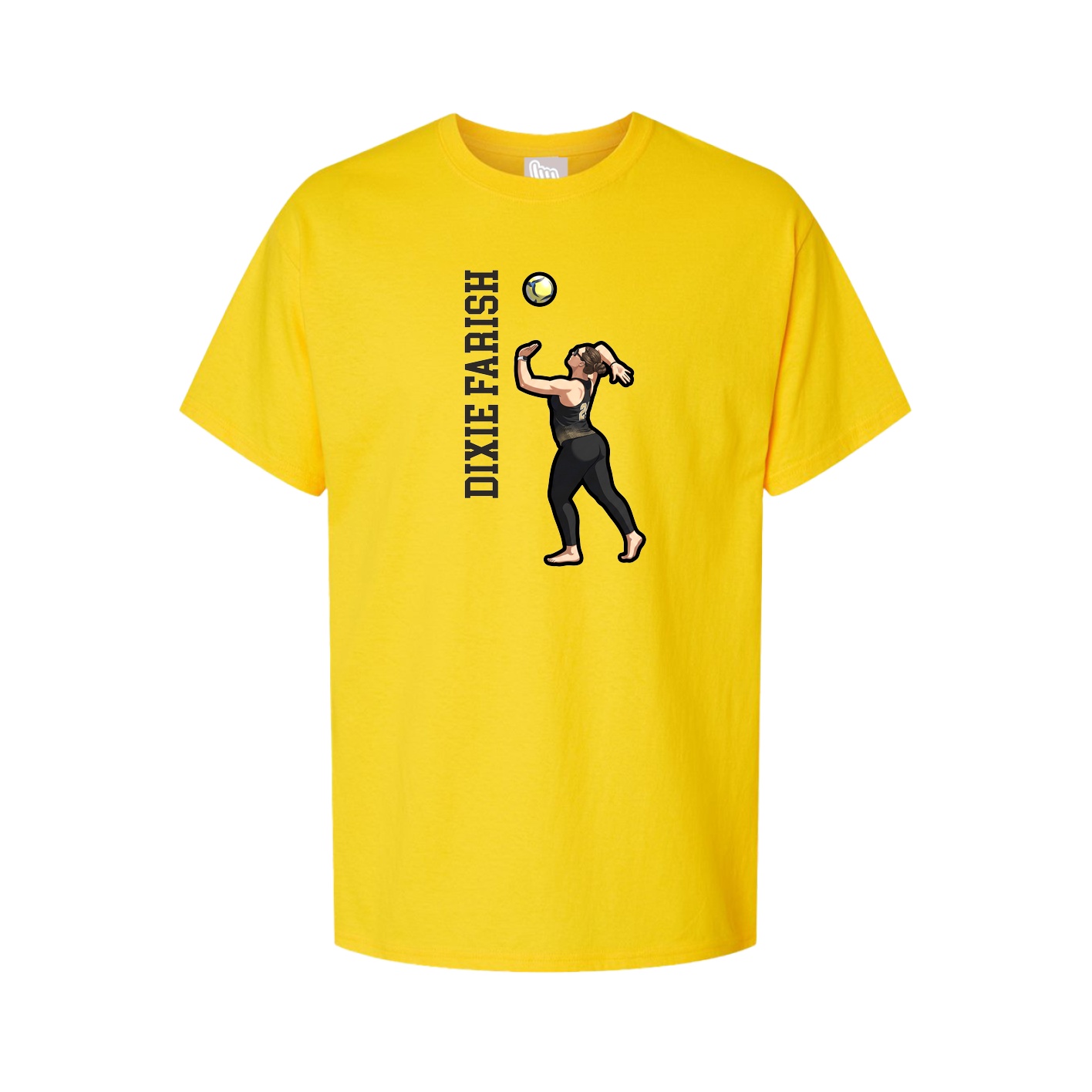 Tee — Name Vertical in Gold