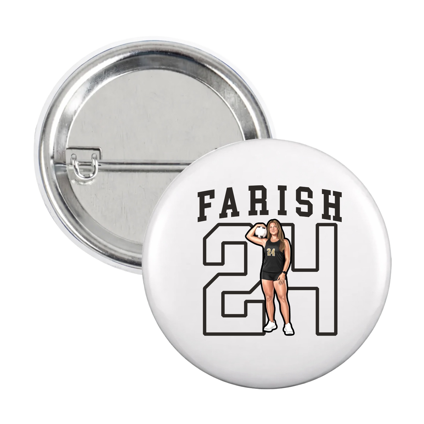 Game Day Button — Shirsey in White
