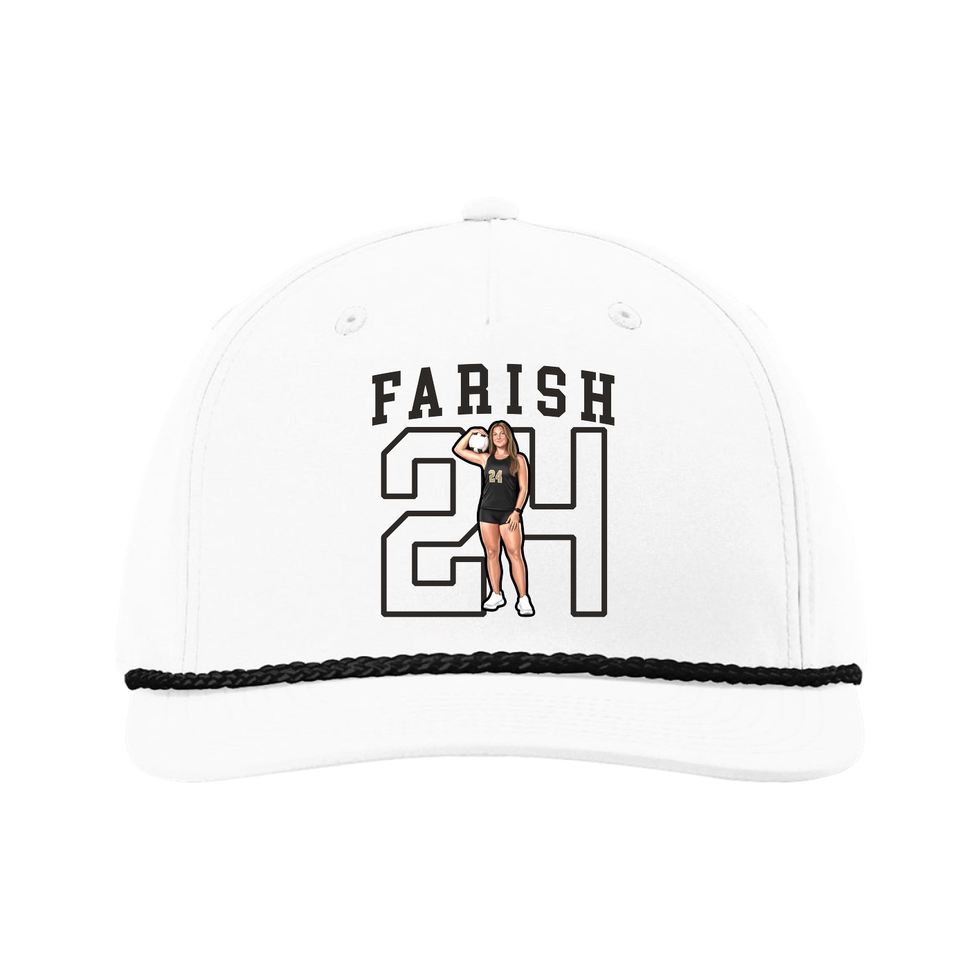 Five-Panel Classic Rope Cap — Shirsey in White
