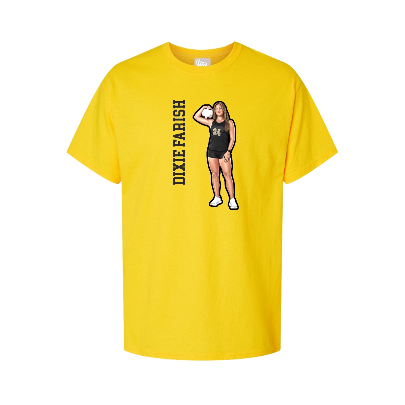 Tee — Name Vertical in Gold