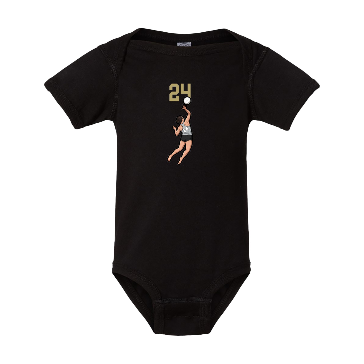 Baby Onesie — Number Top in Black