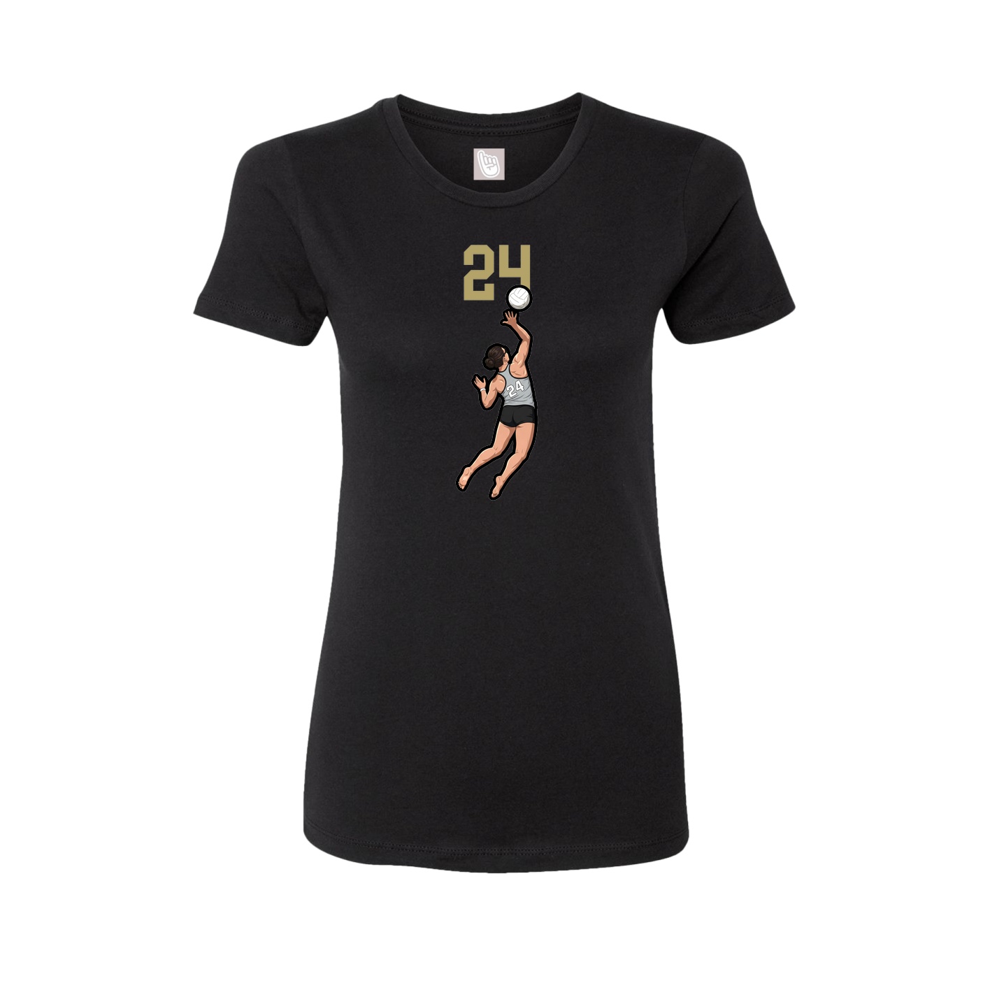 Womens Tee — Number Top in Black