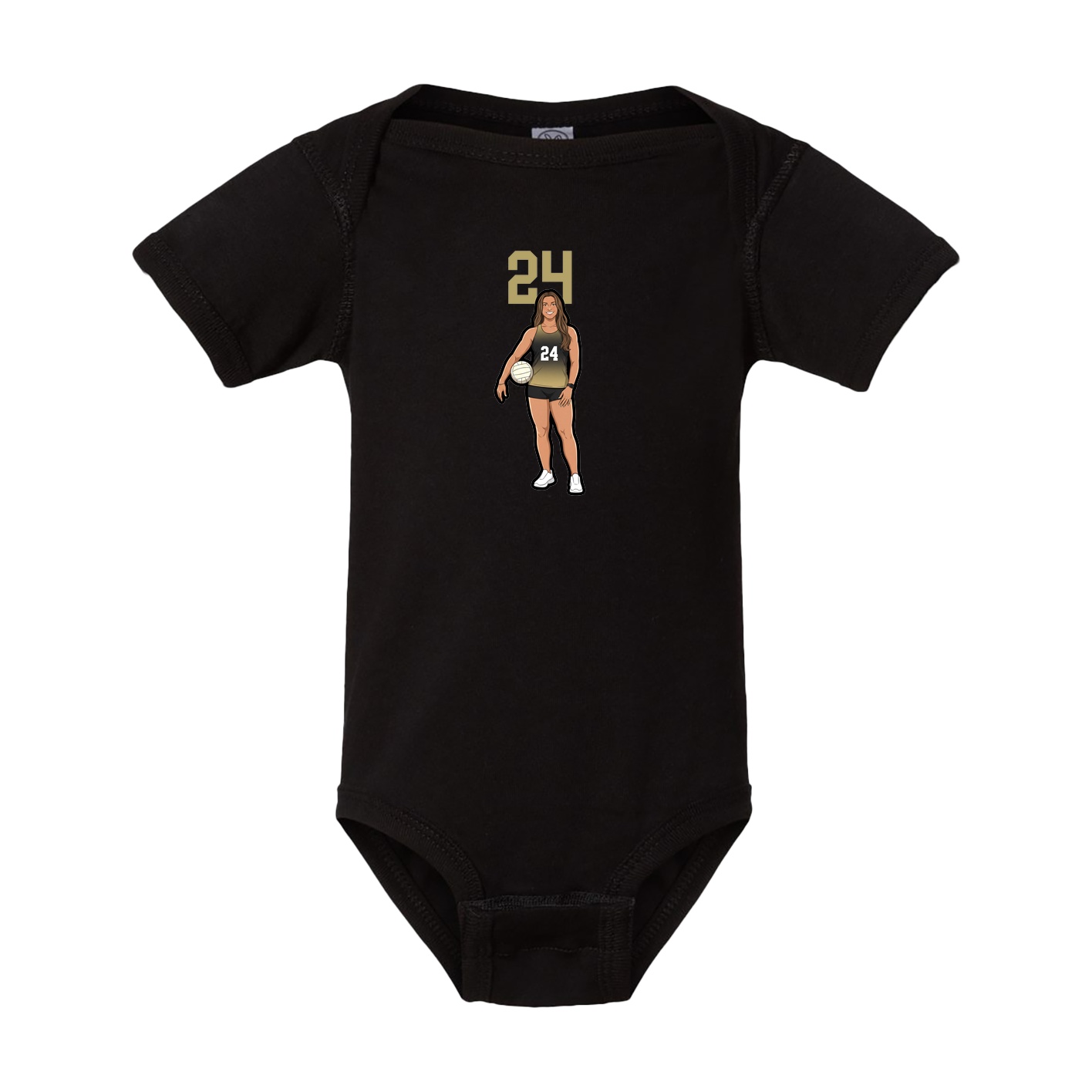 Baby Onesie — Number Top in Black