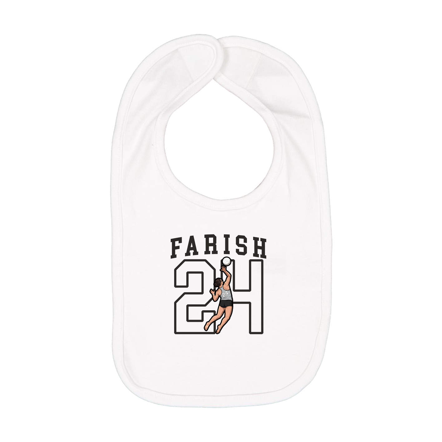 Infant Bib — Shirsey in White